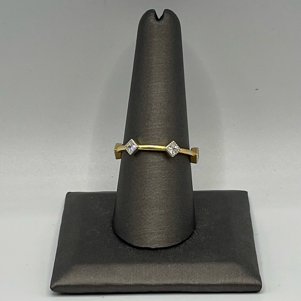 Freida Rothman Gold Plated over Sterling Silver Stacking Ring
